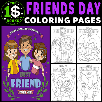 National best friends day friendship day june holiday coloring sheets