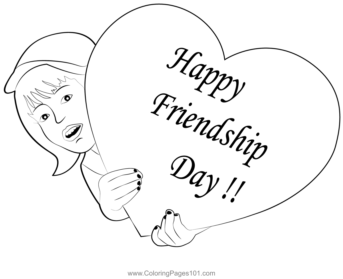 Happy friendship day colorg page happy friendship day happy friendship colorg pages