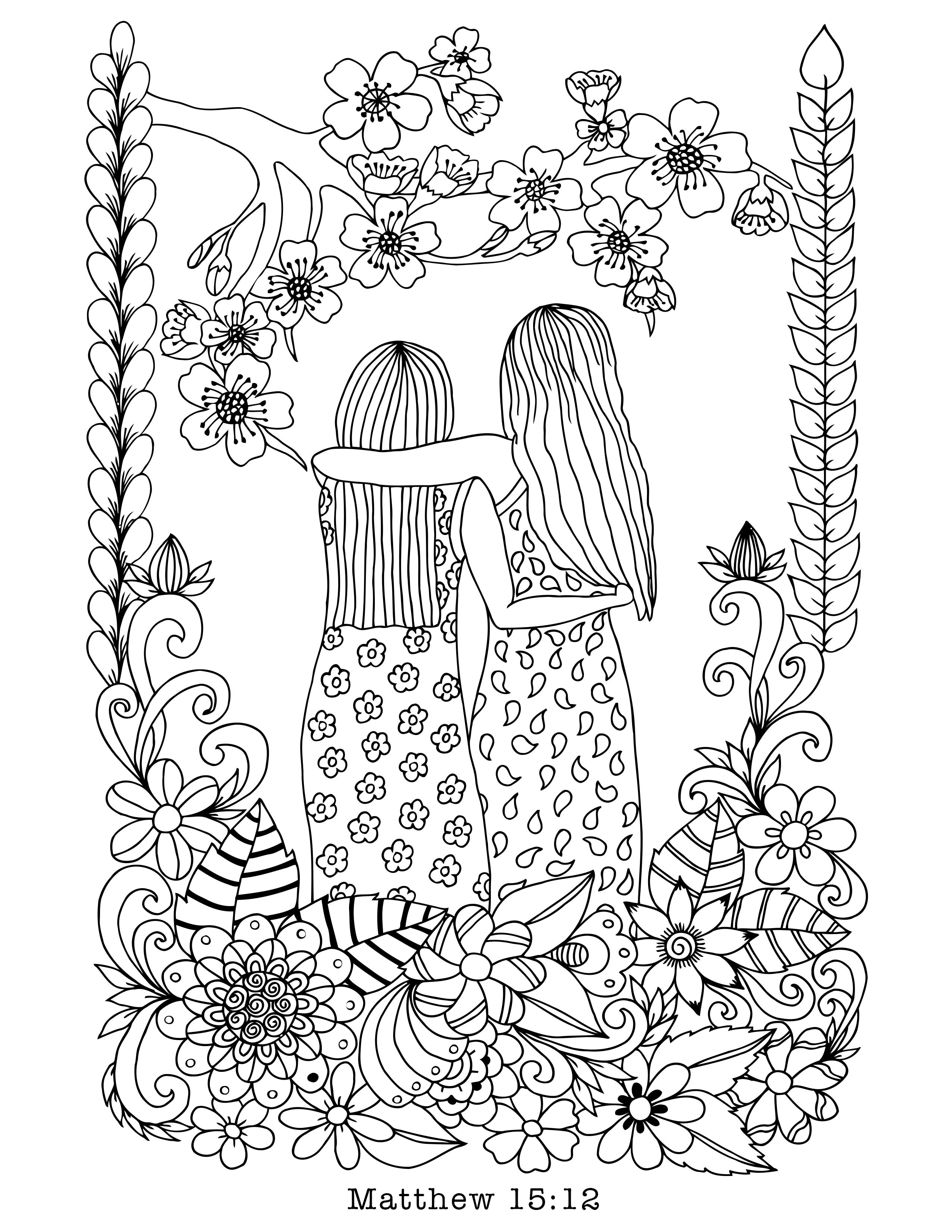Friendship coloring page â the sojo shop