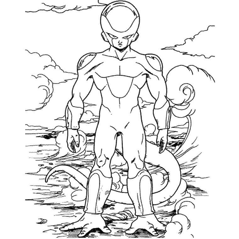 Dragon ball z frieza coloring page