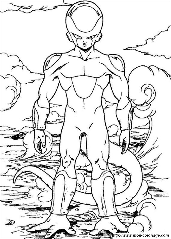 Coloring dragon ball z page freeza to print out or color online