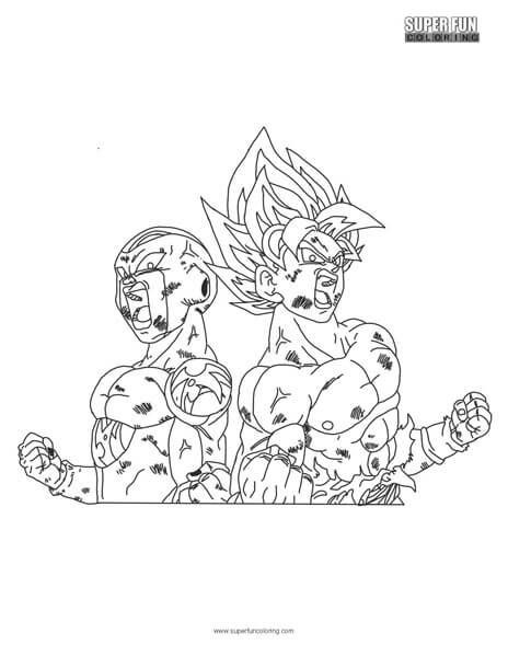 Goku and frieza dragon ball z coloring