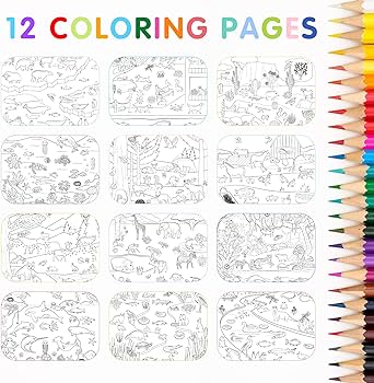 Animal habitats sticker book stickers for kids coloring pages by cupkin