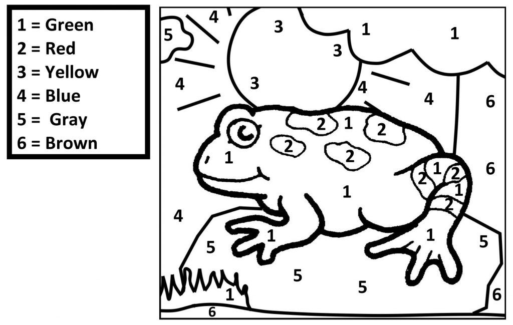 Free printable color by number coloring pages