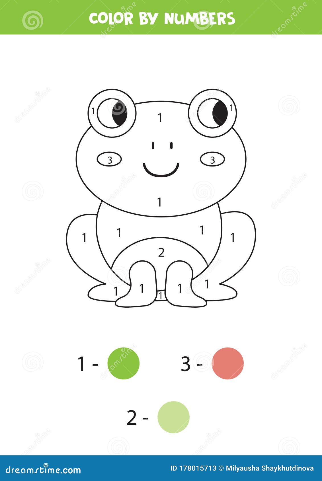 Frog color numbers stock illustrations â frog color numbers stock illustrations vectors clipart