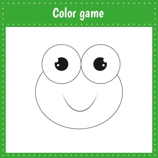 Premium vector coloring page of a frog for kids education and activity vector black and white illustration on white background