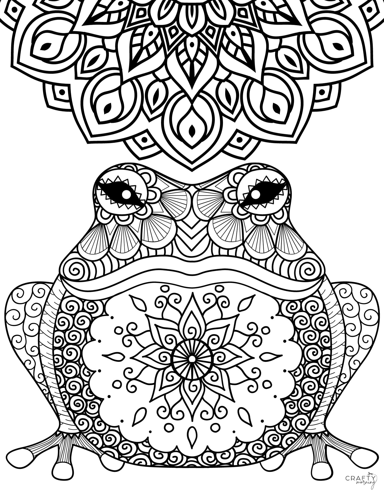 Free frog coloring pages to print