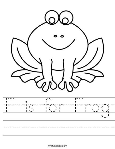 F is for frog worksheet frogs preschool frog activities kindergarten worksheets