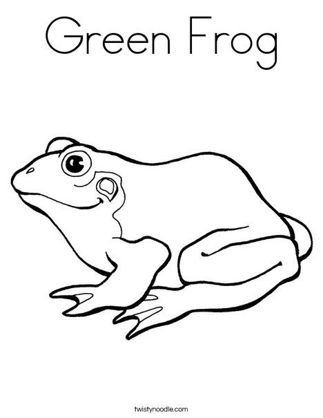 Green frog coloring page frog coloring pages coloring pages bear coloring pages