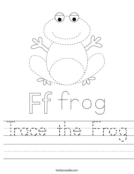 Trace the frog worksheet