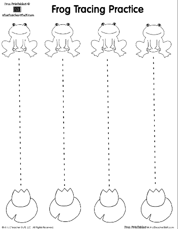 Frog tracing practice a to z teacher stuff printable pages and worksheets