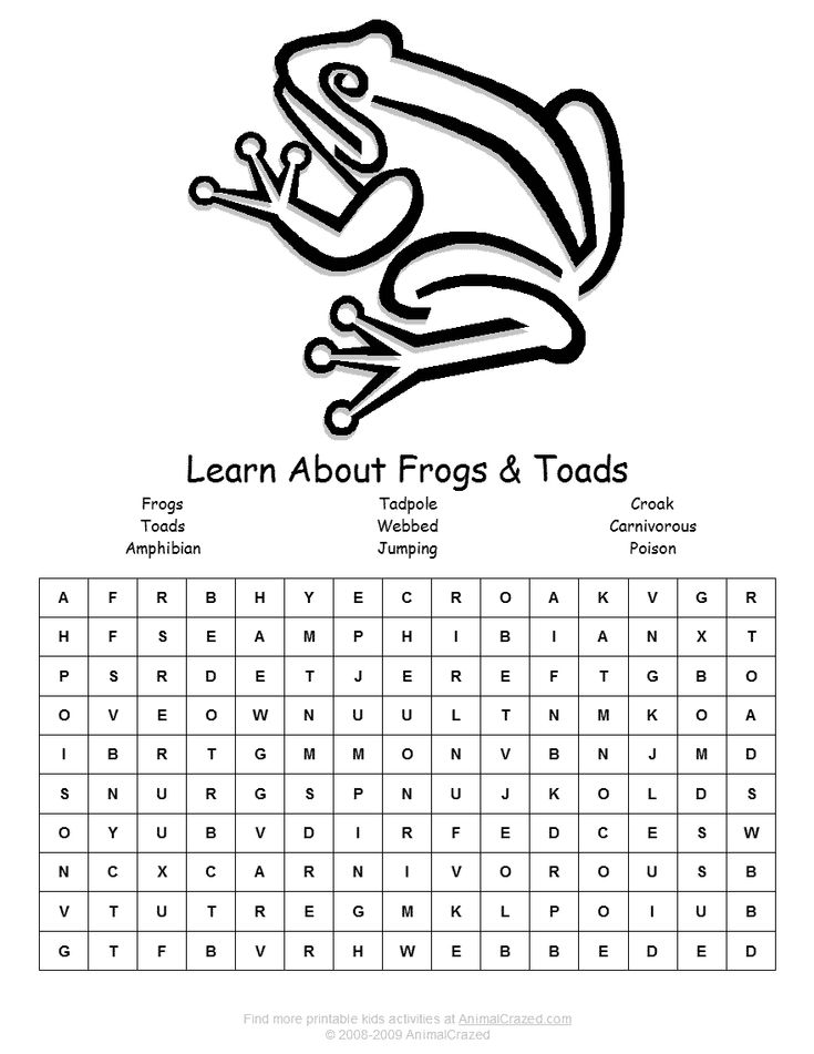 Love this idea about using a table to create a wordsearch learn about frogs word search create word search frog frog coloring pages