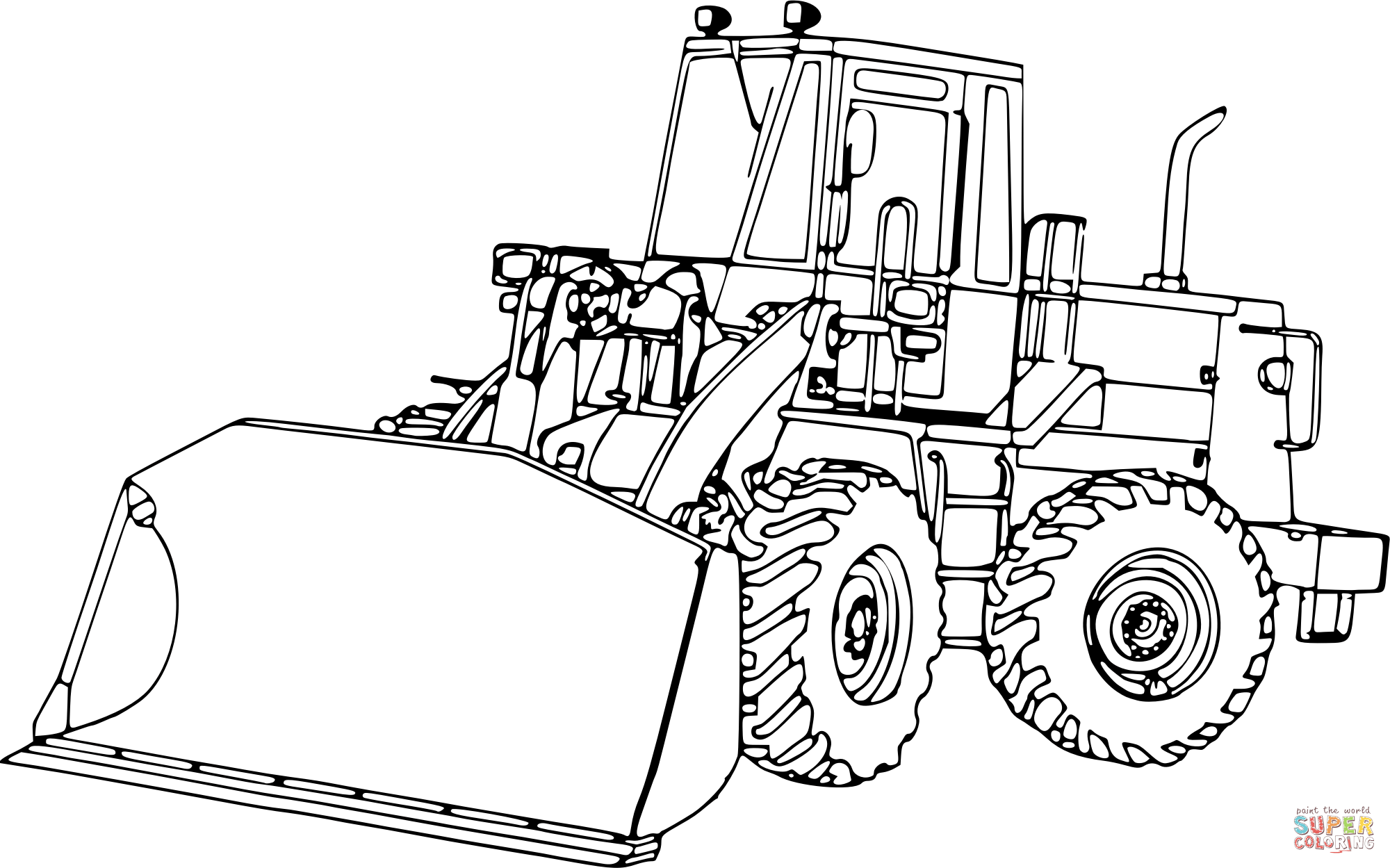 Tractor loader coloring page free printable coloring pages