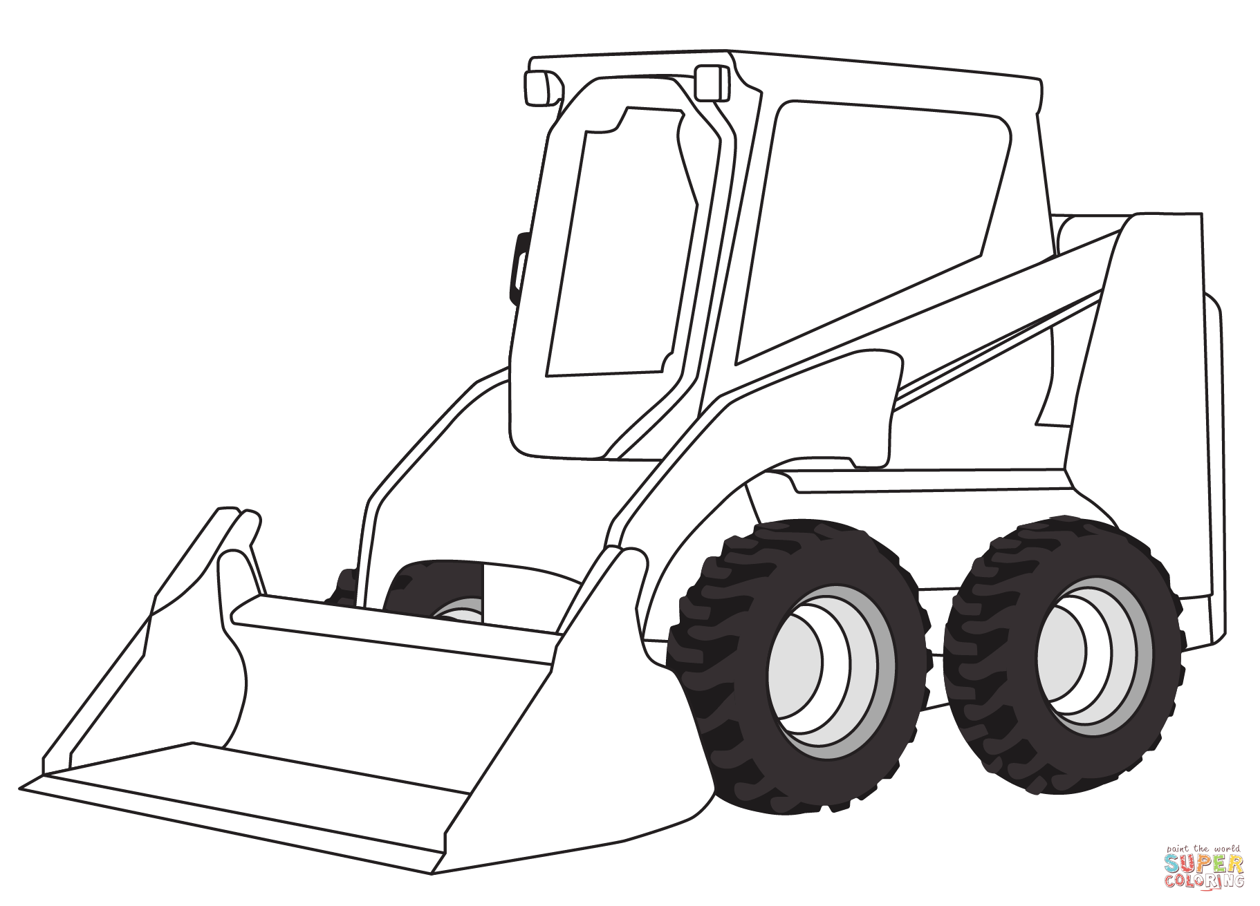 Skid steer loader coloring page free printable coloring pages coloring pages free printable coloring free printable coloring pages