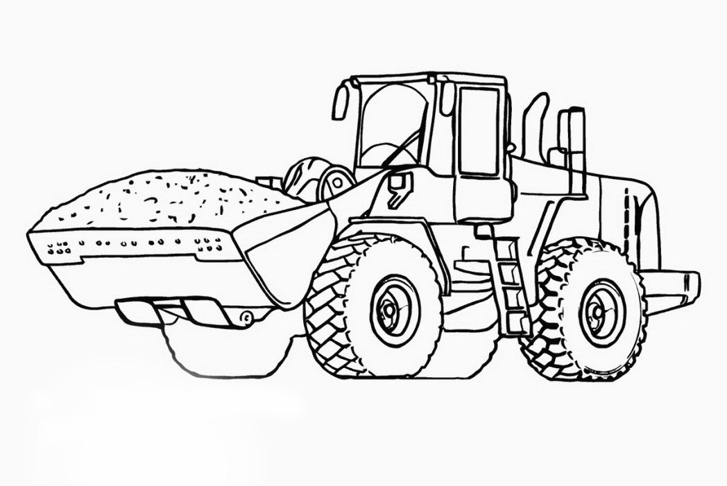 Excavator coloring pages to download and print for free