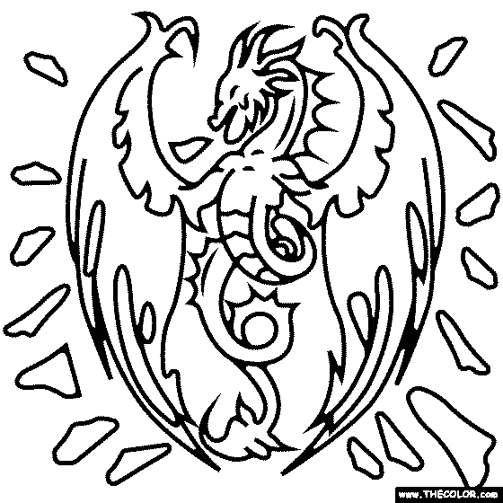 Ice dragon coloring page