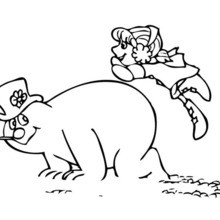 Frosty and karen are playing coloring pages