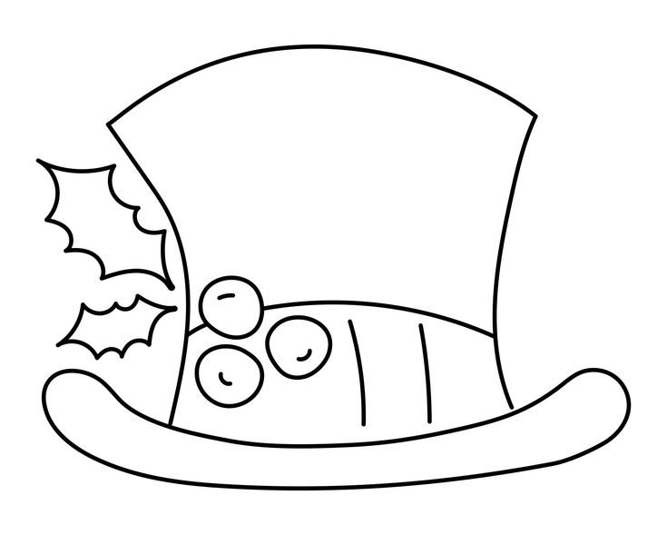 Snowman hat coloring page snowman printable snowman hat snowman hat pattern felt snowman