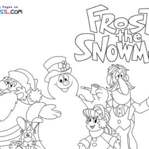 Frosty the snowman coloring pages printable for free download
