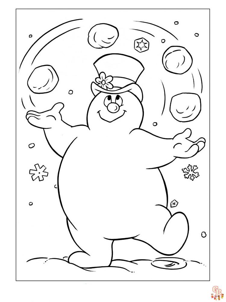 Pã gines per pintar frosty the snowman imprimir gratuãt i fã cil