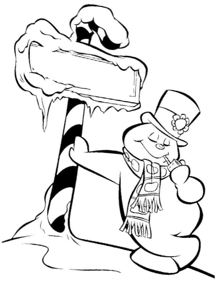 Frosty the snowman coloring pages printable for free download