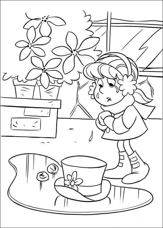 Melted frosty coloring page a winter wonderland