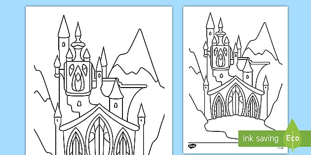 Ks winter fairy tale castle louring page teacher made