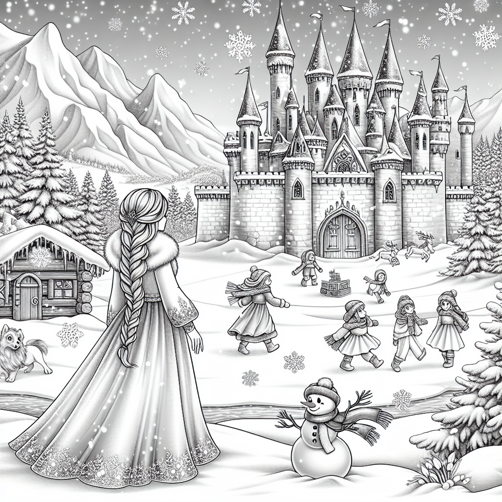 Frozen coloring pages â custom paint by numbers