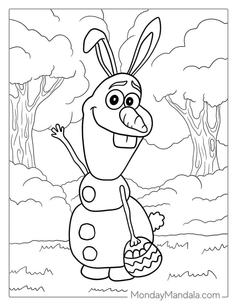 Olaf coloring pages free pdf printables