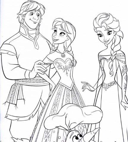 Frozen coloring pages