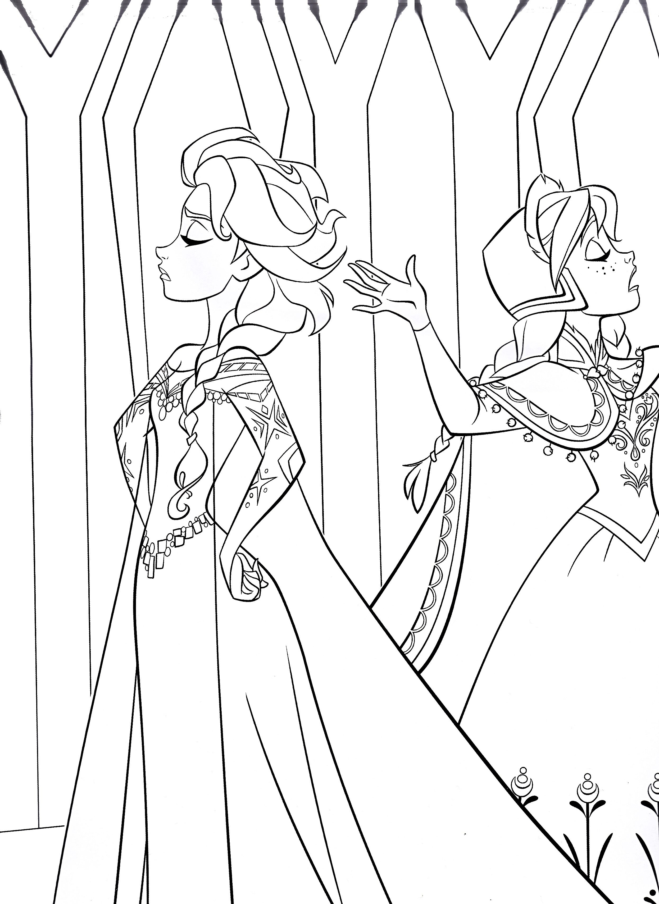 Free printable frozen coloring pages for kids