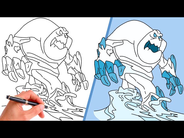 How to draw marshmallow from frozen snow