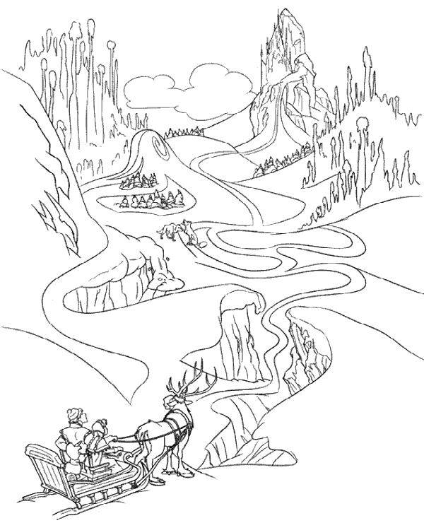 Frozen image for coloring