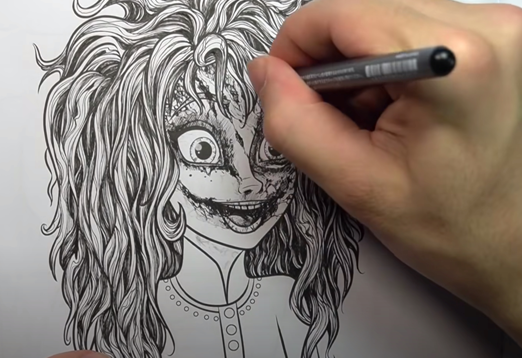 Horror artist transforms disney frozen coloring book into a nightmarish gallery of monsters