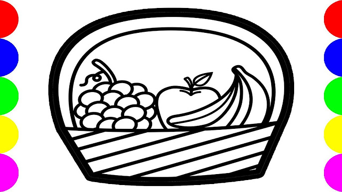 Jolly toy fruit basket drawing pictures easy coloring video art for kids jolly toy