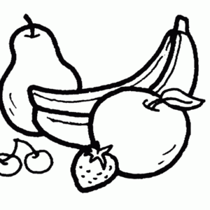 Fruit basket coloring pages printable for free download