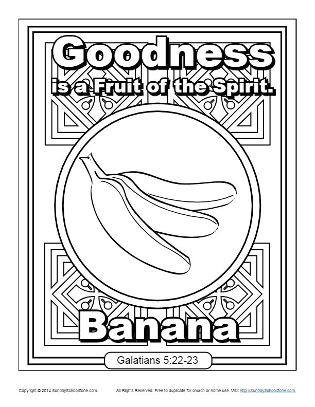 Fruit of the spirit for kids goodness coloring page
