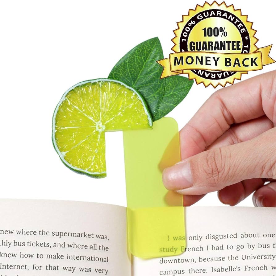 Fruitmarks novelty fruit slice bookmark book mark reading page holder book lover gift