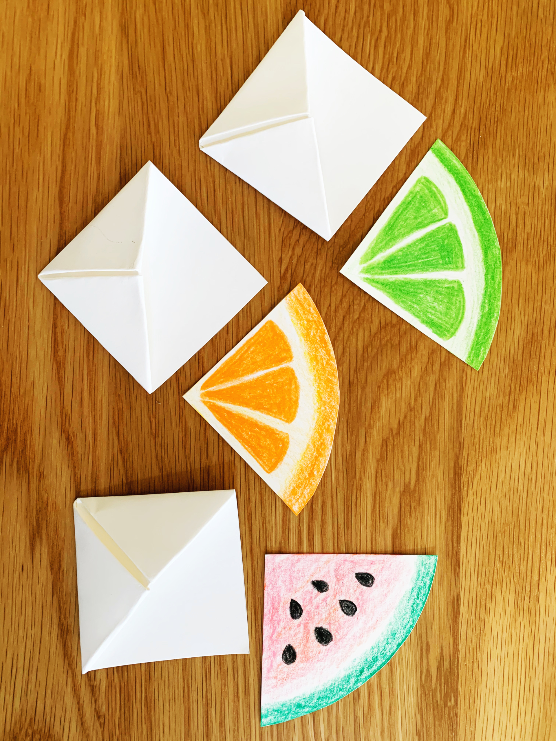 Diy book craft fruit slice corner bookmarks