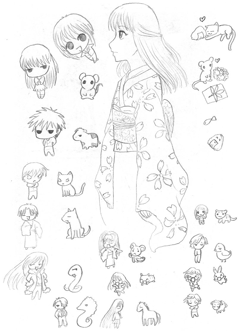 Fruits basket chibis by sweetjanie on