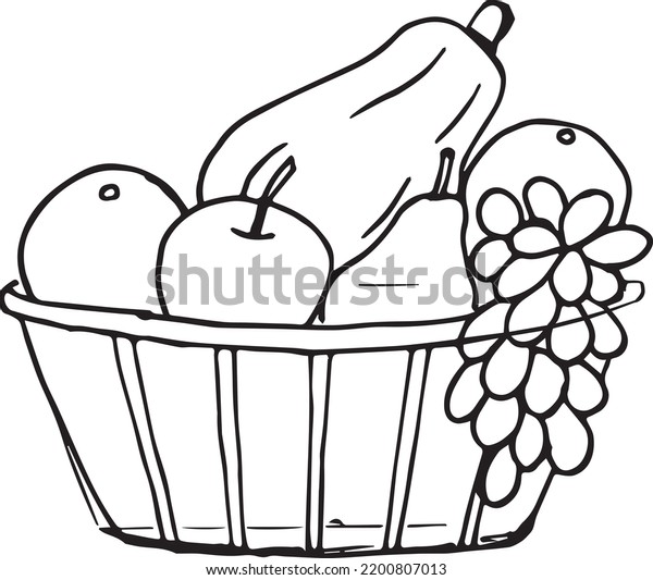 Hakuun fruit basket coloring page kids vector liittyvã vektorikuva rojaltivapaa