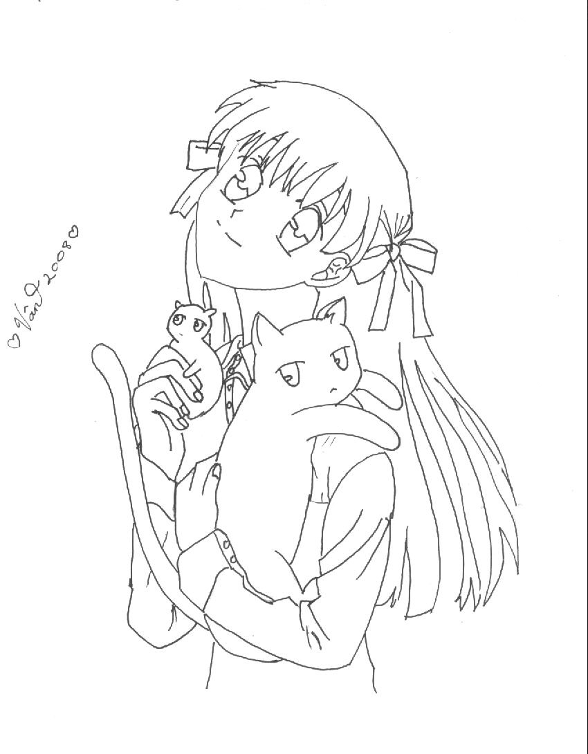 Fruits basket lineart by xxxfallenskyxxx on
