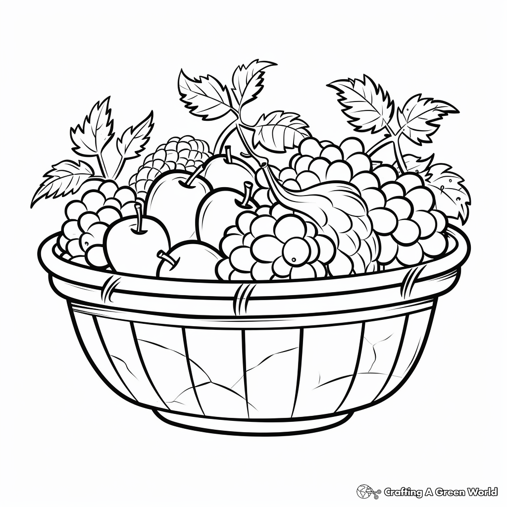 Fruit basket coloring pages