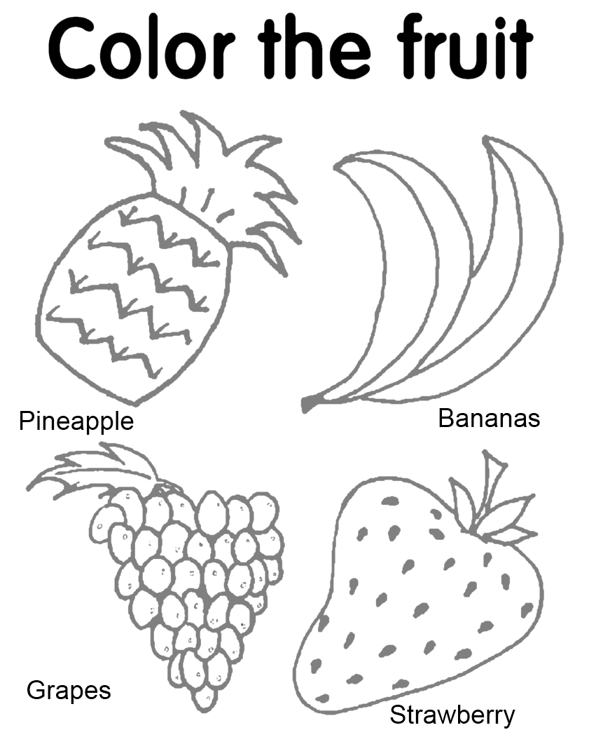 Frutas viernes color worksheets worksheet template fruit