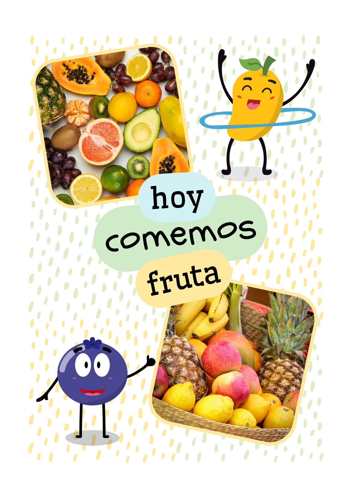 Plantillas de frutas gratis y personalizables