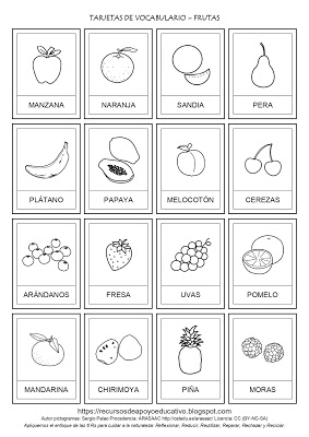 Hojas de trabajo fichas tjetas lãminas y otros recursos de apoyo educativo las frutas y los frutos secos tjetaâ fruta frutas frutas y verduras imagenes