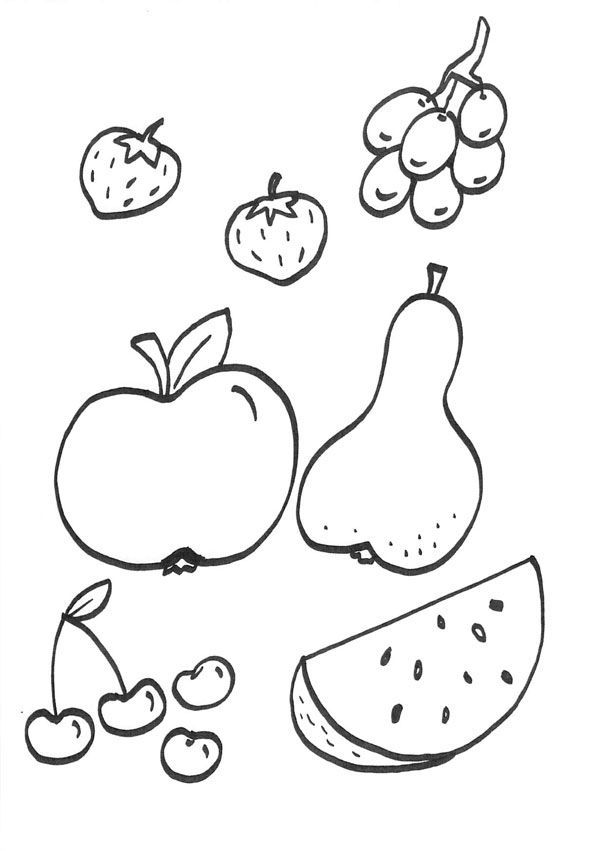 Frutas dibujo pa colore e imprimir frutas pa colore dibujos de frutas dibujos pa colore