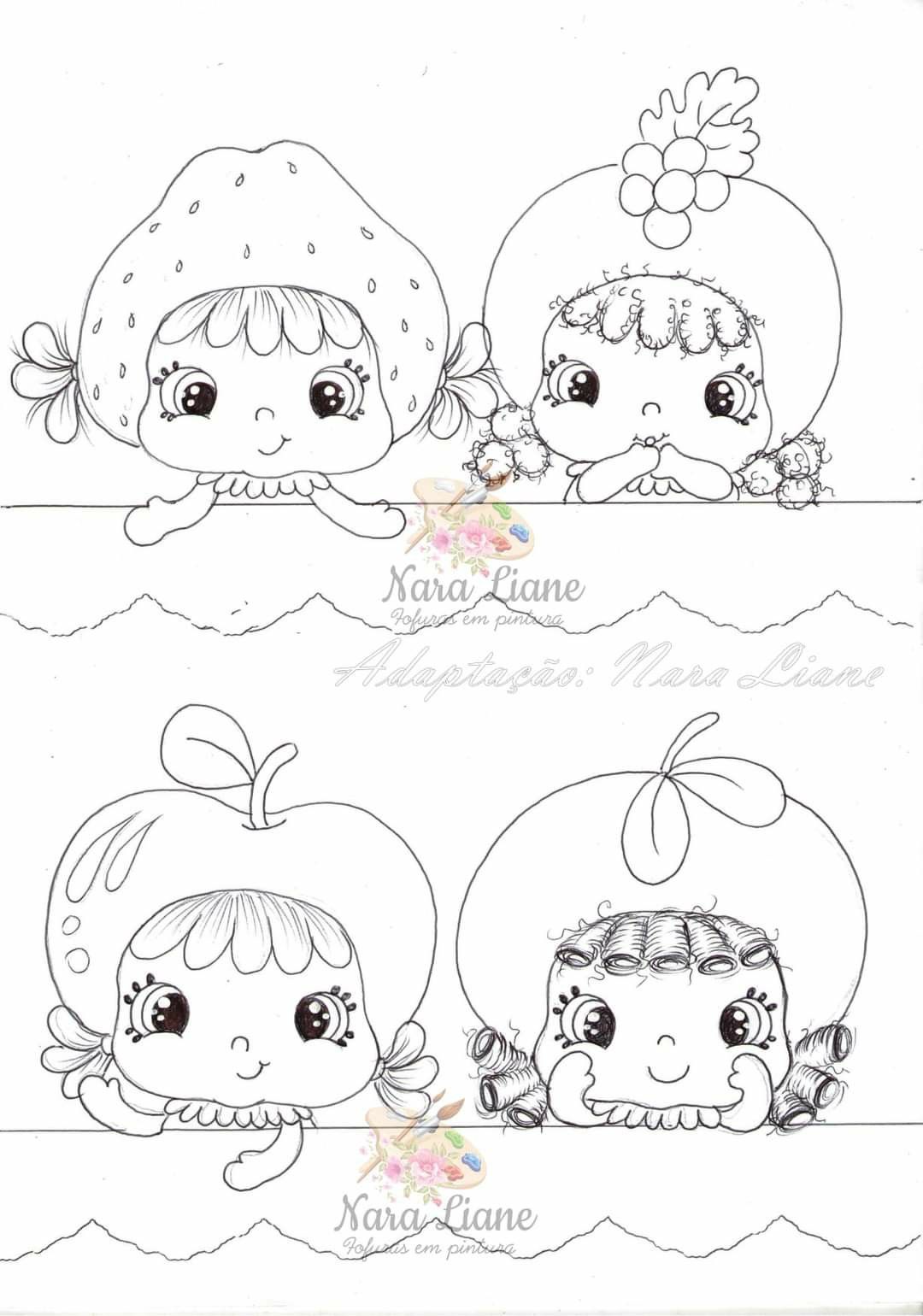 Desenho de frutas frutinhas fofas para desenhar desenho fãcil para copiar