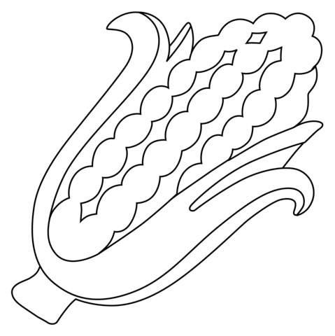 Desenho de emoji de espiga de milho para colorir desenhos para colorir e imprimir gratis