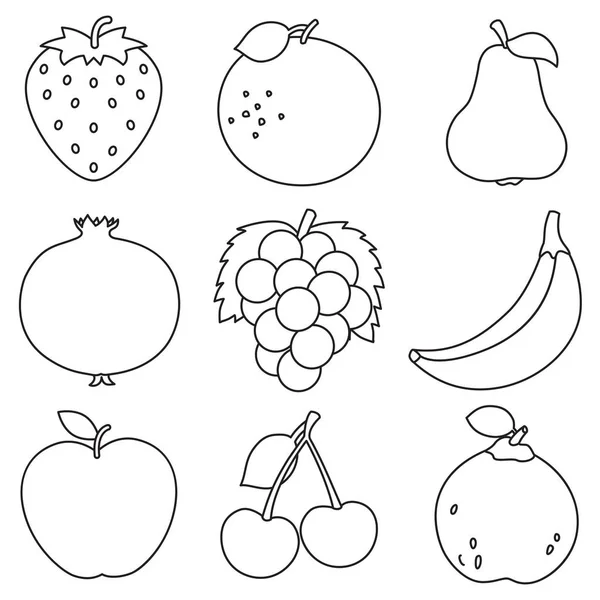Vector illustration fruits coloring page stock vector by yusufdemirci